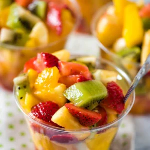 Fruit salad plastic cup